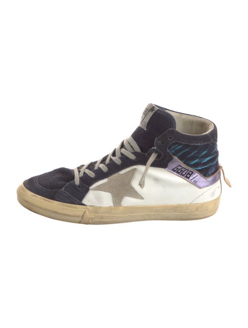 Golden Goose Suede Colorblock Pattern Sneakers