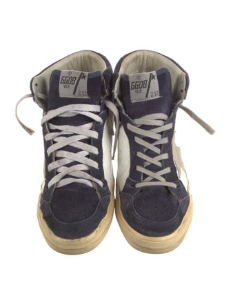 Golden Goose Suede Colorblock Pattern Sneakers