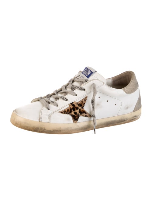 Golden Goose Leather Colorblock Pattern Sneakers