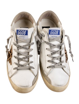 Golden Goose Leather Colorblock Pattern Sneakers