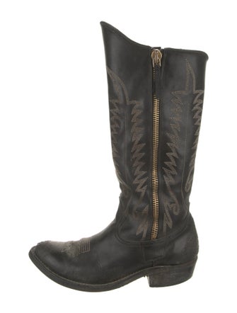 Golden Goose Leather Western Boots