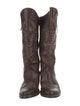 Golden Goose Leather Distressed Accents Western Boots