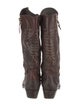 Golden Goose Leather Distressed Accents Western Boots