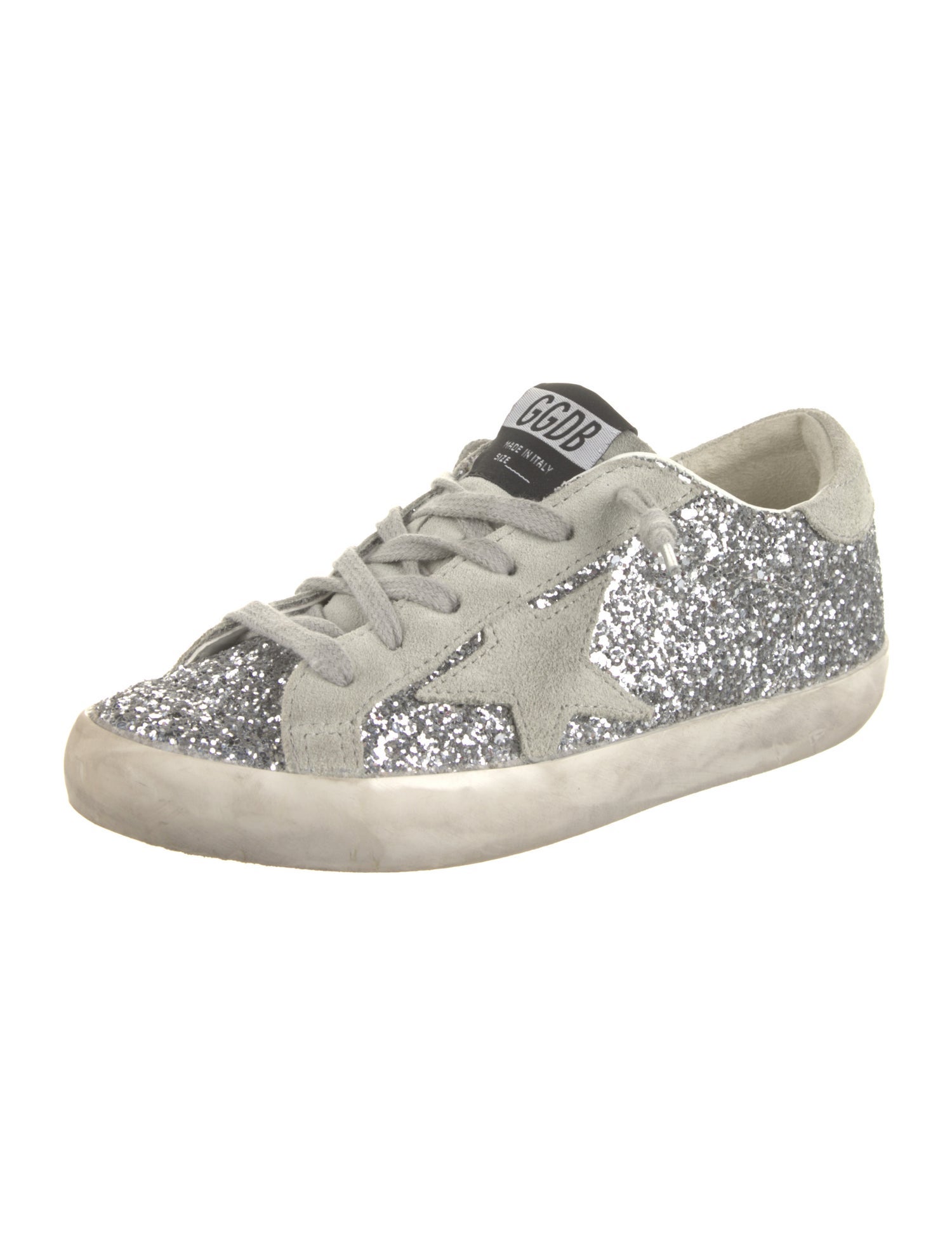 Golden Goose Glitter Distressed Accents Sneakers