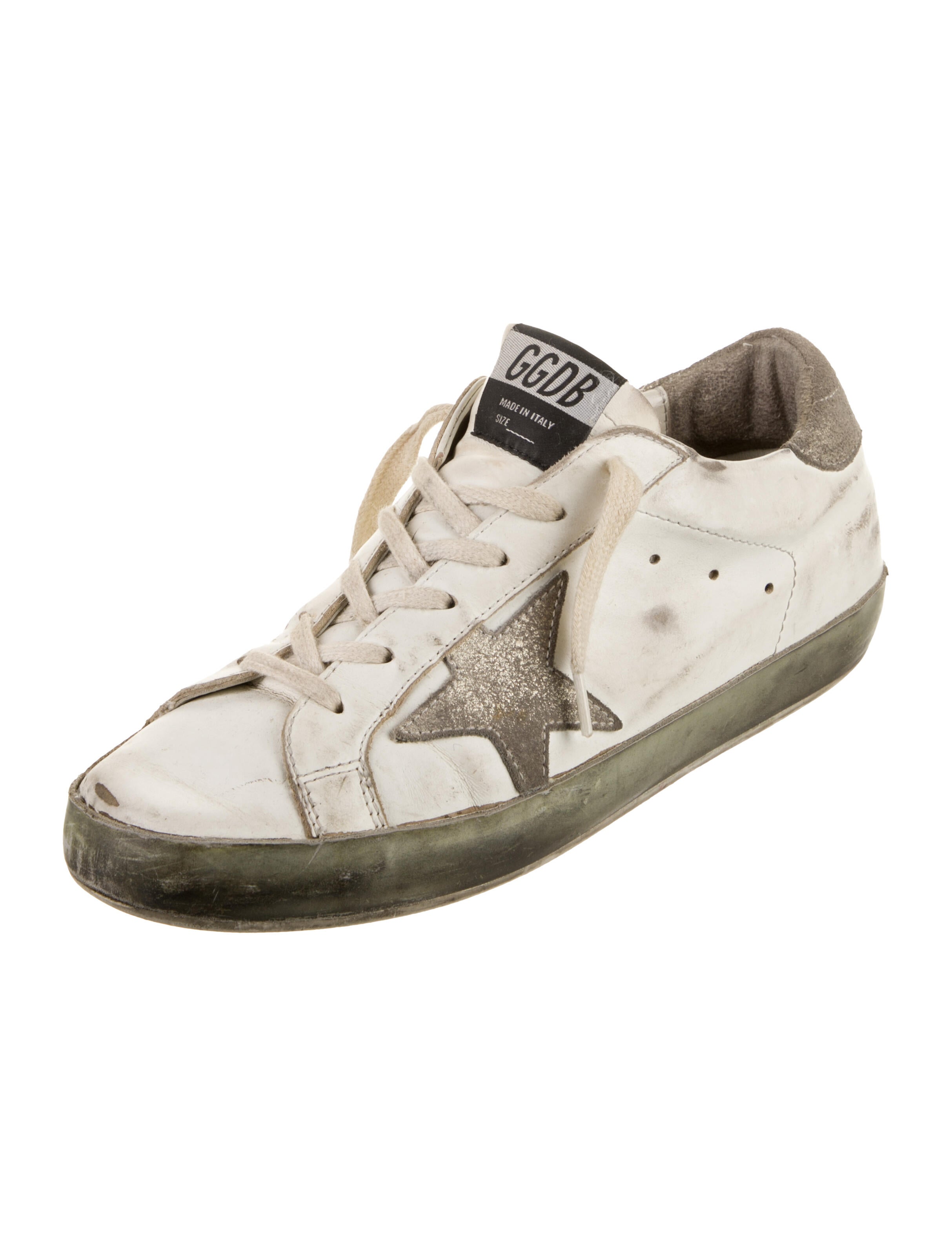 Golden Goose Leather Colorblock Pattern Sneakers