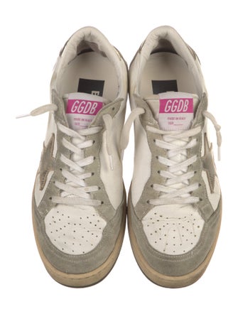 Golden Goose Leather Colorblock Pattern Sneakers