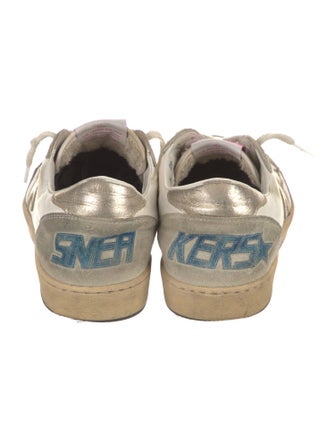 Golden Goose Leather Colorblock Pattern Sneakers