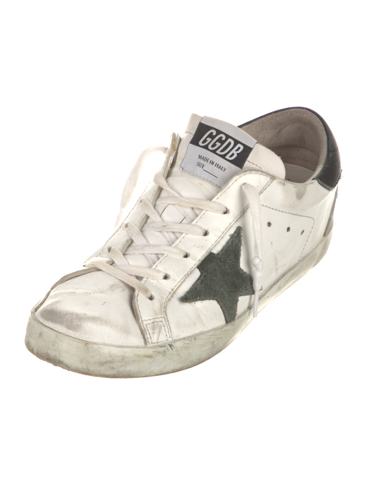 Golden Goose Leather Distressed Accents Sneakers