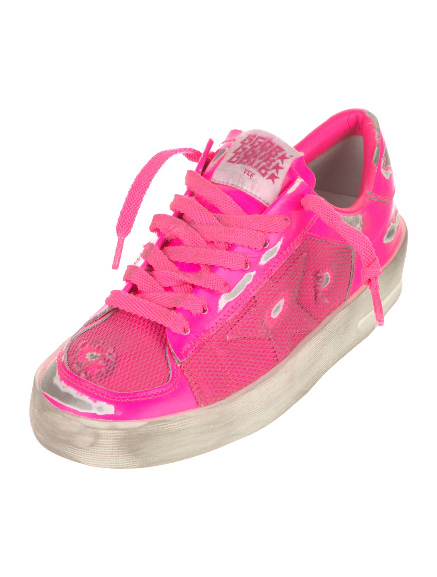 Golden Goose Leather Mesh Accents Sneakers