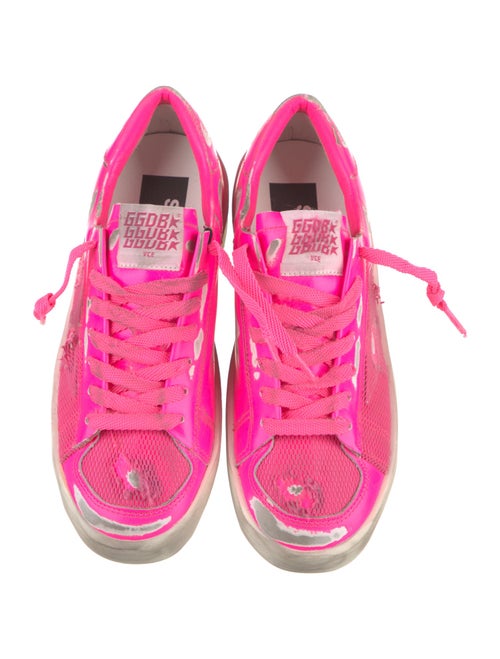 Golden Goose Leather Mesh Accents Sneakers