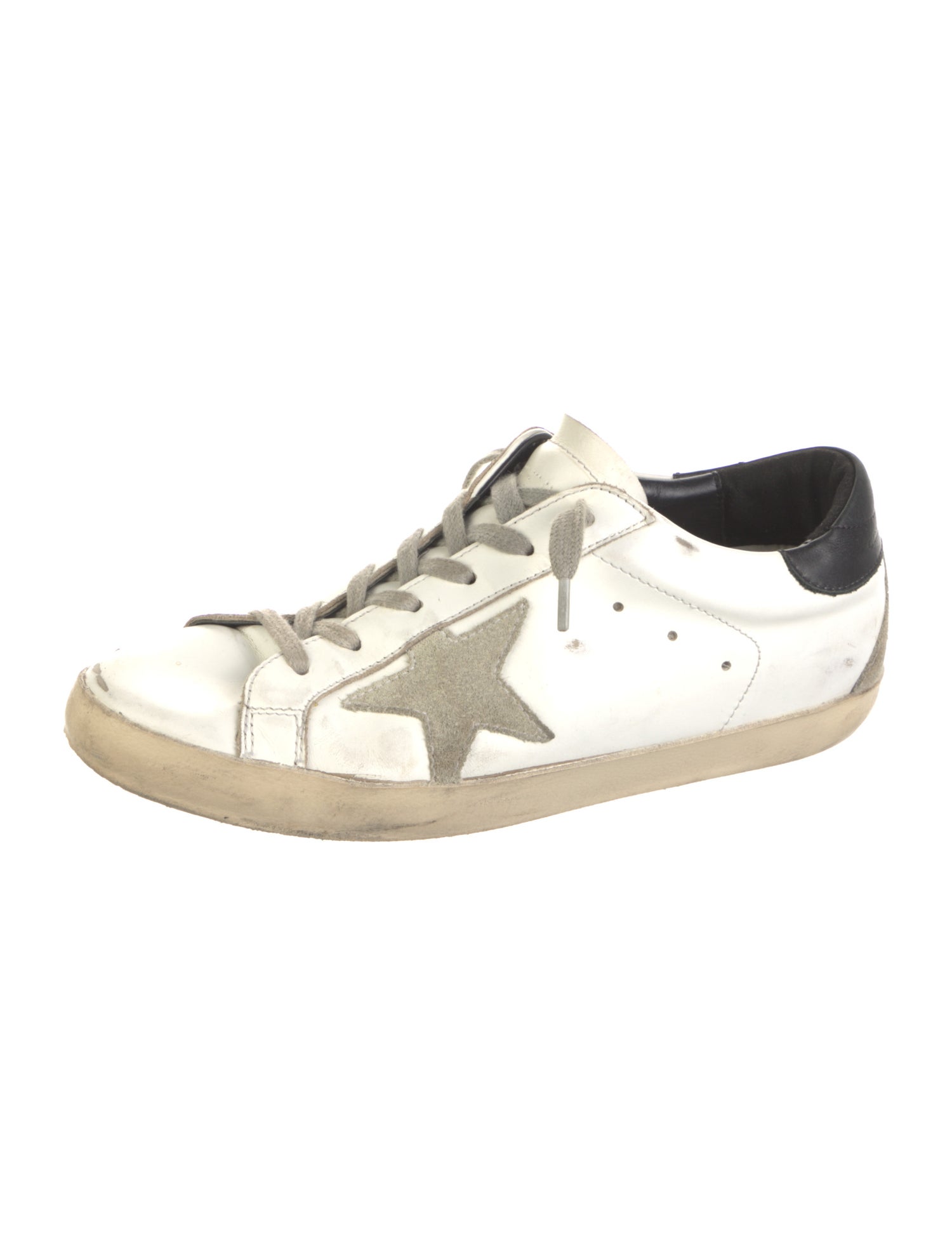 Golden Goose Leather Distressed Accents Sneakers