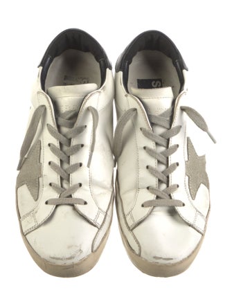 Golden Goose Leather Distressed Accents Sneakers