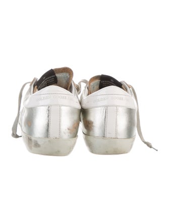 Golden Goose Leather Distressed Accents Sneakers