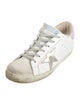 Golden Goose Leather Colorblock Pattern Sneakers