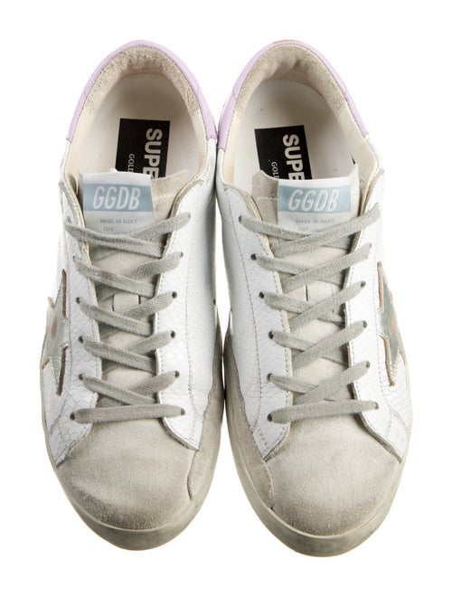 Golden Goose Leather Colorblock Pattern Sneakers