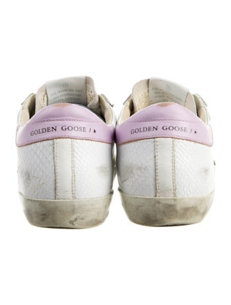 Golden Goose Leather Colorblock Pattern Sneakers