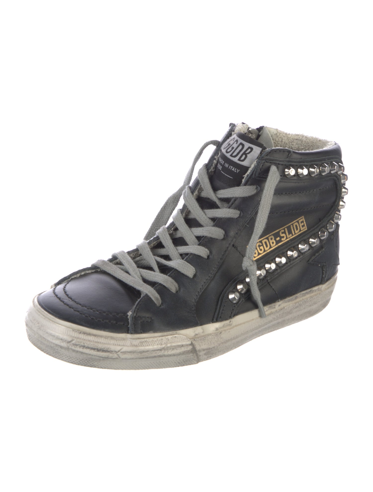 Golden Goose Leather Colorblock Pattern Sneakers