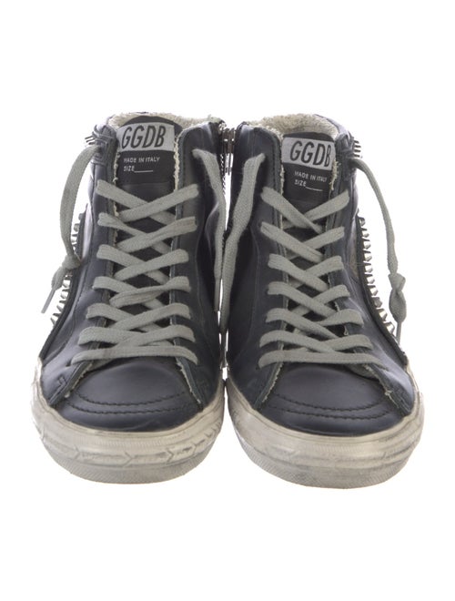 Golden Goose Leather Colorblock Pattern Sneakers