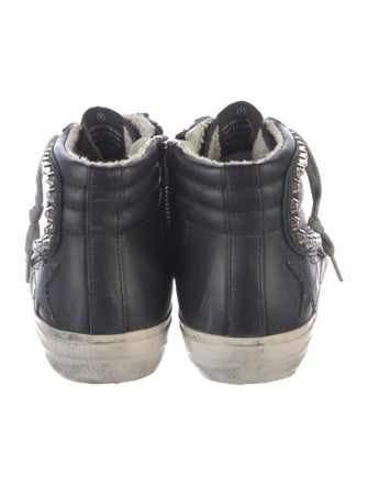 Golden Goose Leather Colorblock Pattern Sneakers