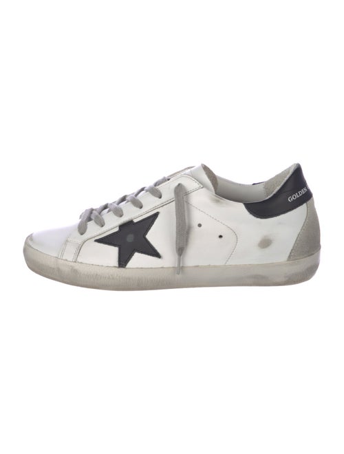 Golden Goose Leather Graphic Print Sneakers