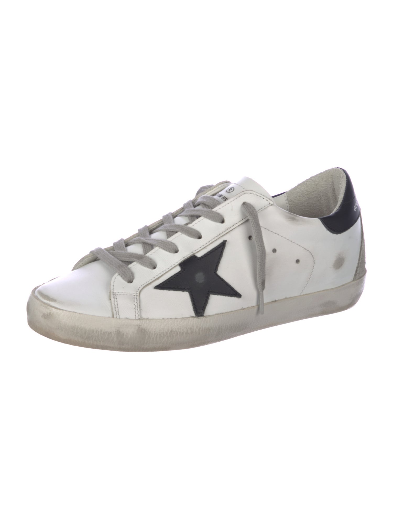 Golden Goose Leather Graphic Print Sneakers