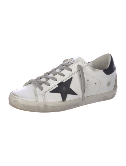 Golden Goose Leather Graphic Print Sneakers