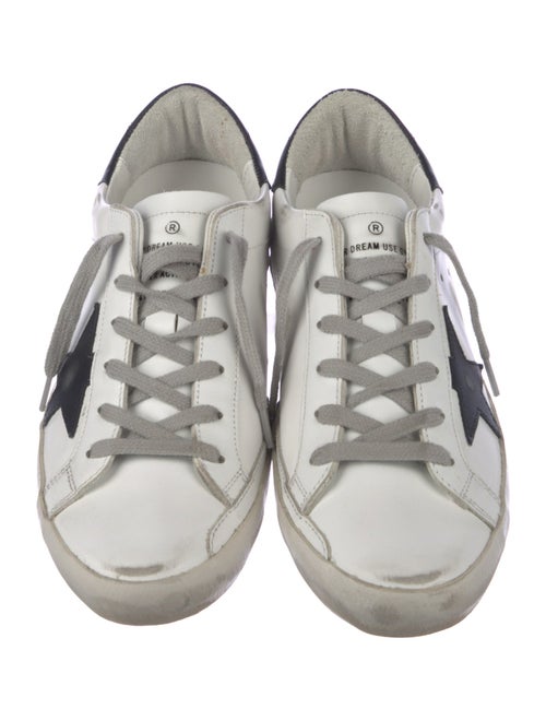 Golden Goose Leather Graphic Print Sneakers