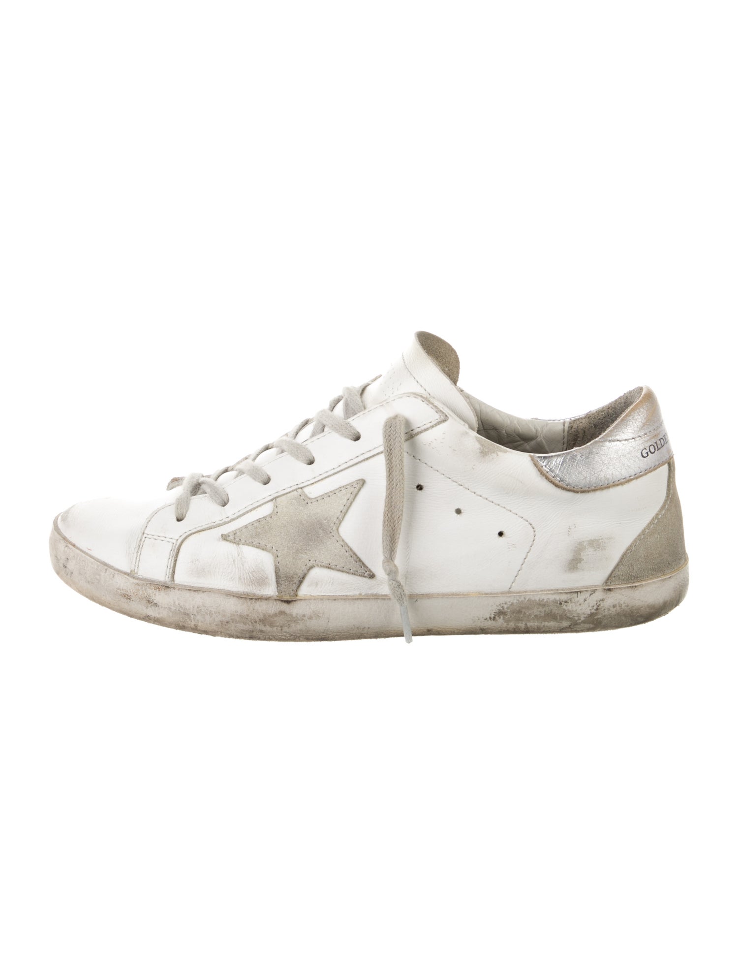 Golden Goose Leather Printed Sneakers