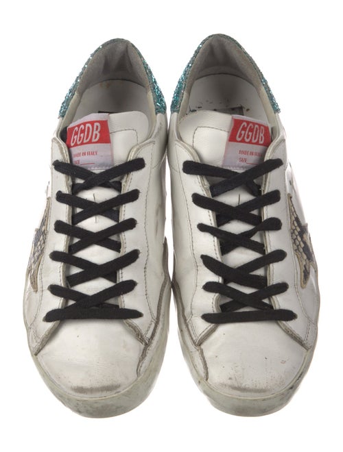 Golden Goose Leather Animal Print Sneakers