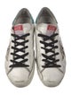 Golden Goose Leather Animal Print Sneakers