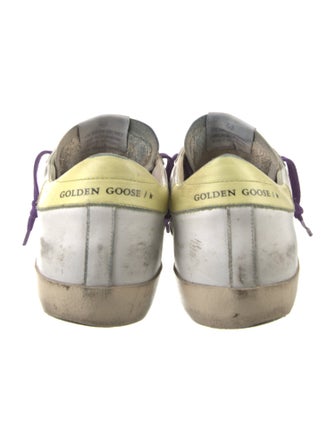 Golden Goose Leather Colorblock Pattern Sneakers