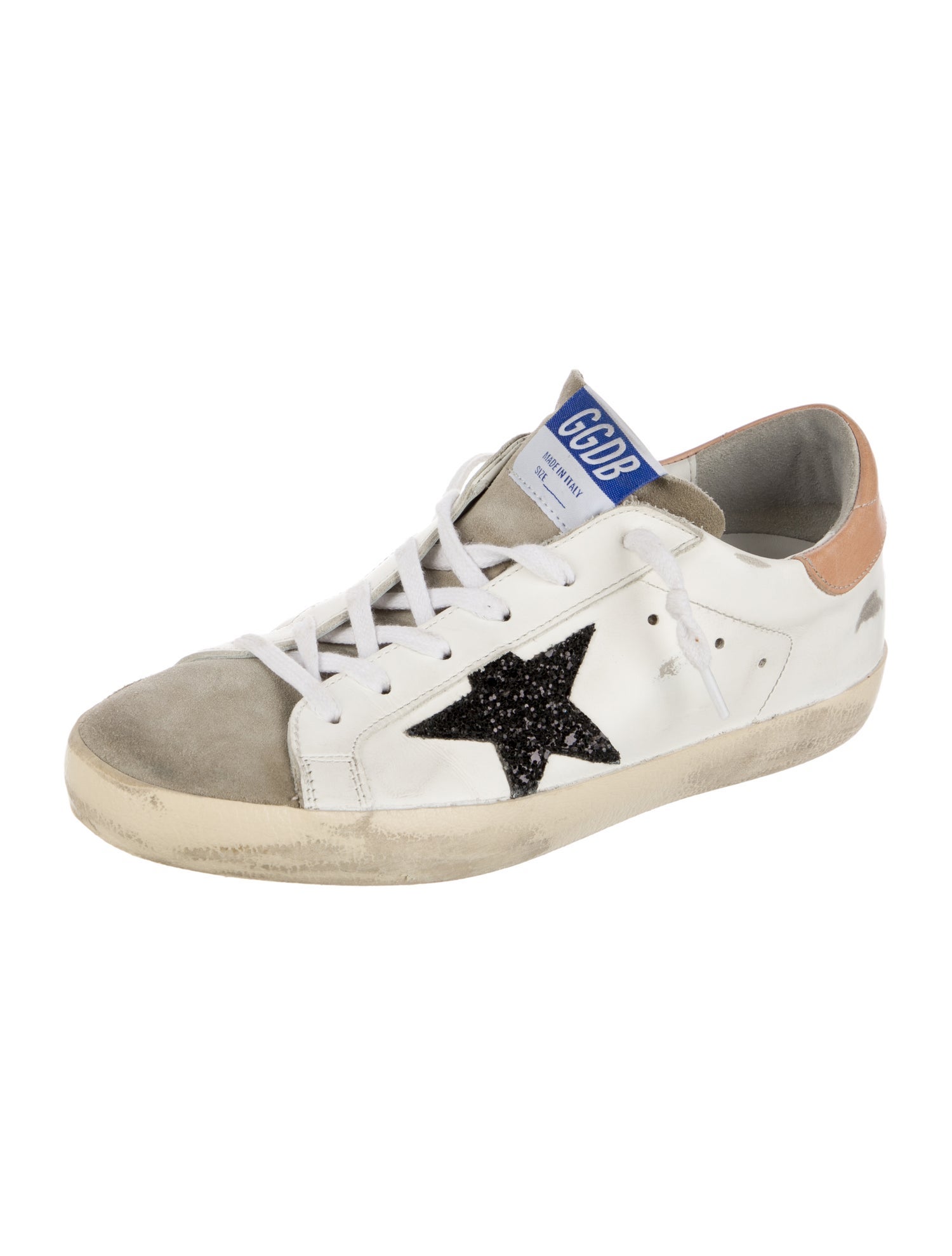 Golden Goose Leather Printed Sneakers