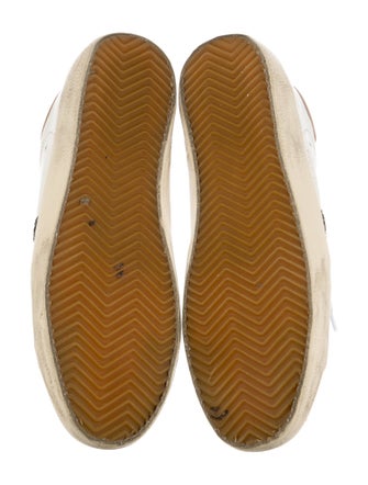 Golden Goose Leather Printed Sneakers