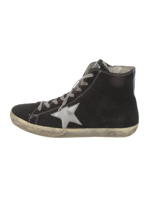 Golden Goose Suede Graphic Print Wedge Sneakers