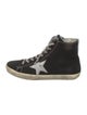 Golden Goose Suede Graphic Print Wedge Sneakers