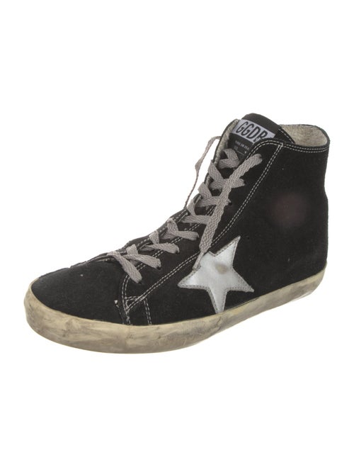 Golden Goose Suede Graphic Print Wedge Sneakers