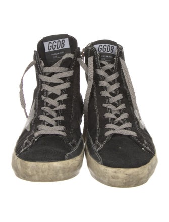 Golden Goose Suede Graphic Print Wedge Sneakers
