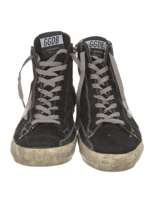 Golden Goose Suede Graphic Print Wedge Sneakers