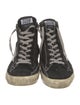 Golden Goose Suede Graphic Print Wedge Sneakers