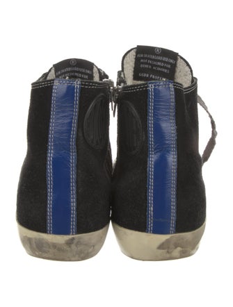 Golden Goose Suede Graphic Print Wedge Sneakers