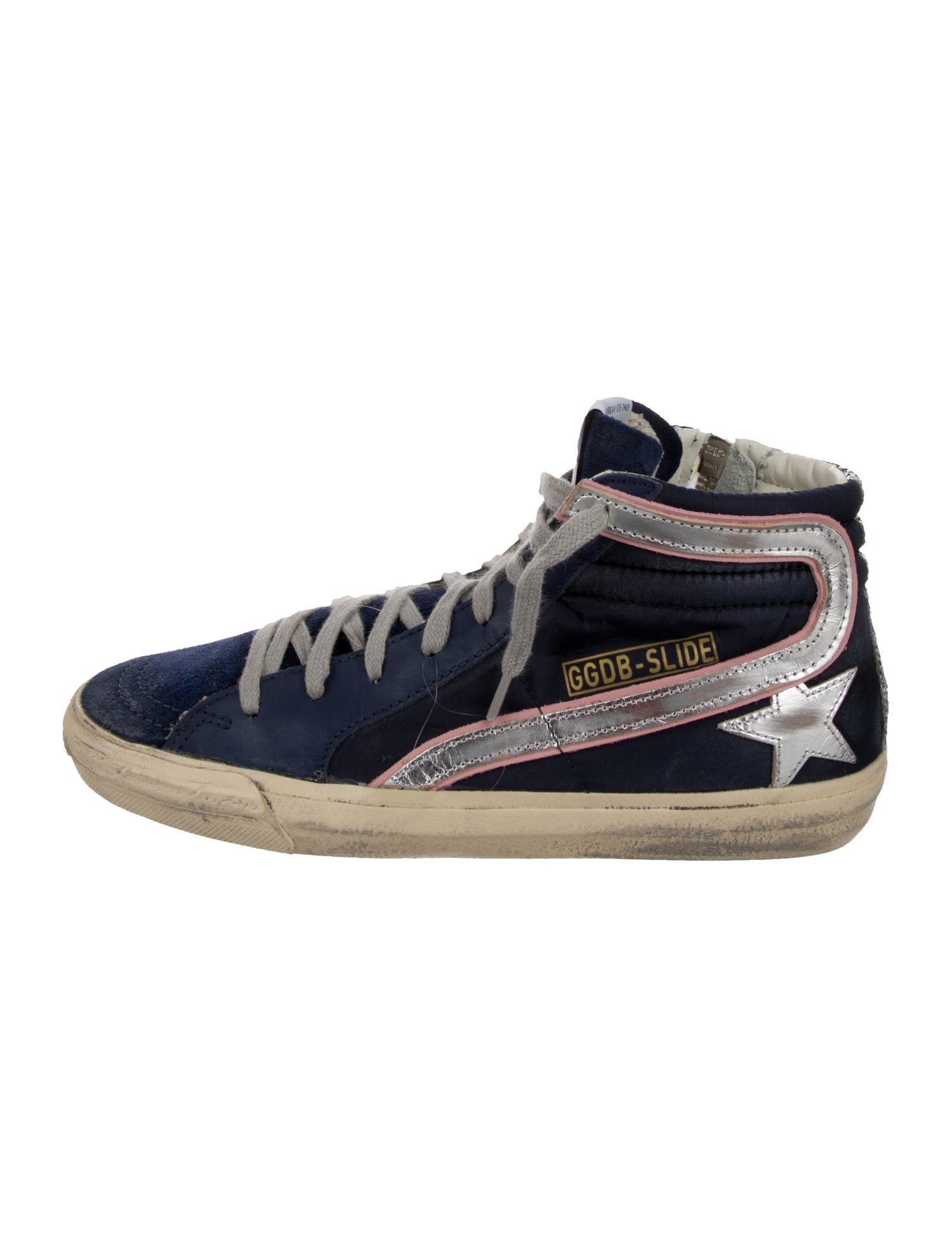 Golden Goose Leather Printed Sneakers