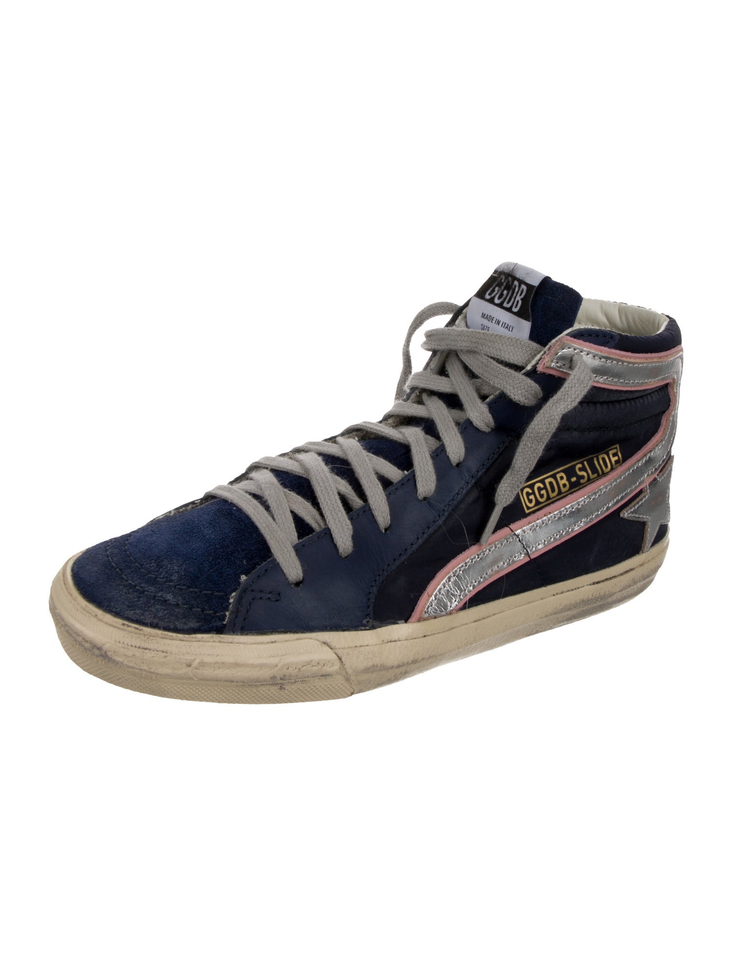 Golden Goose Leather Printed Sneakers