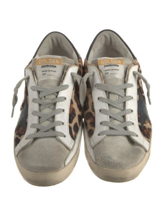 Golden Goose Ponyhair Animal Print Sneakers