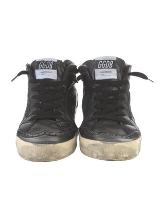 Golden Goose Leather Colorblock Pattern Sneakers
