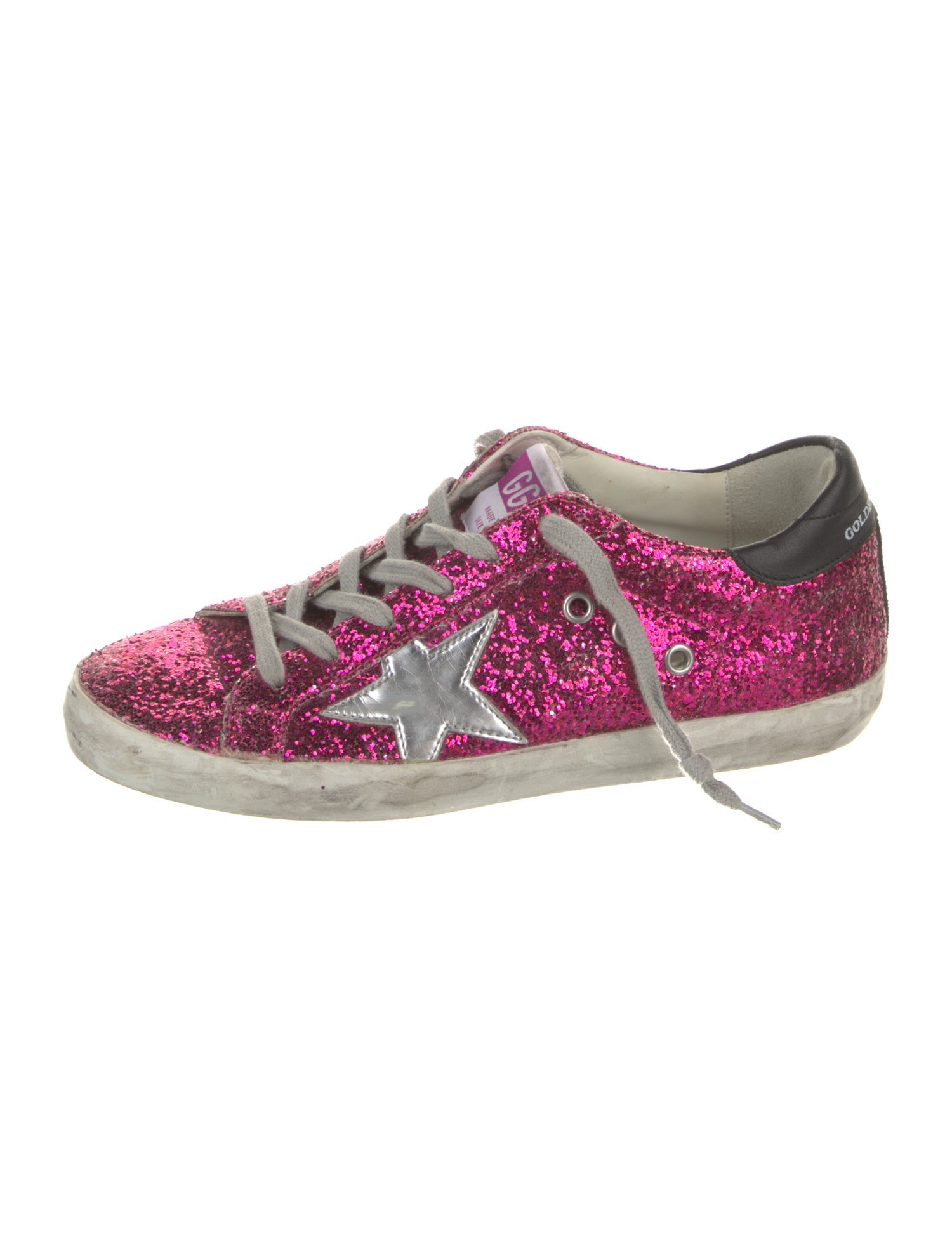 Golden Goose Glitter Distressed Accents Sneakers