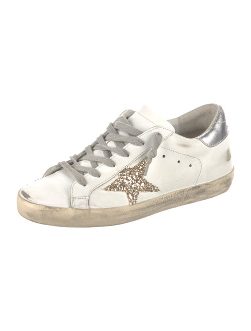 Golden Goose Leather Graphic Print Sneakers