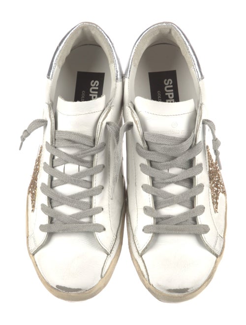 Golden Goose Leather Graphic Print Sneakers