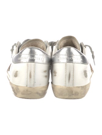 Golden Goose Leather Graphic Print Sneakers