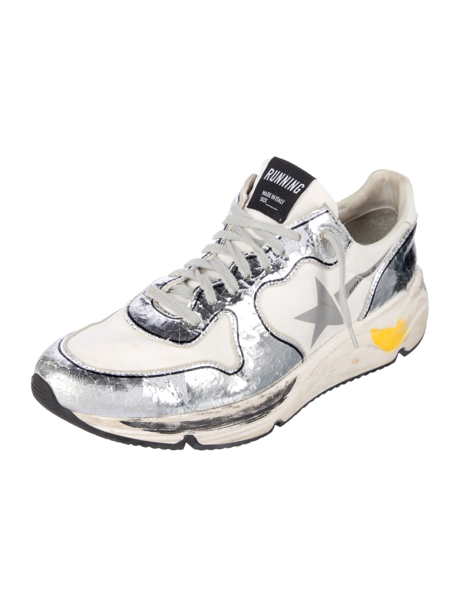 Golden Goose Leather Printed Sneakers