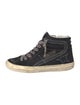 Golden Goose Suede Colorblock Pattern Wedge Sneakers
